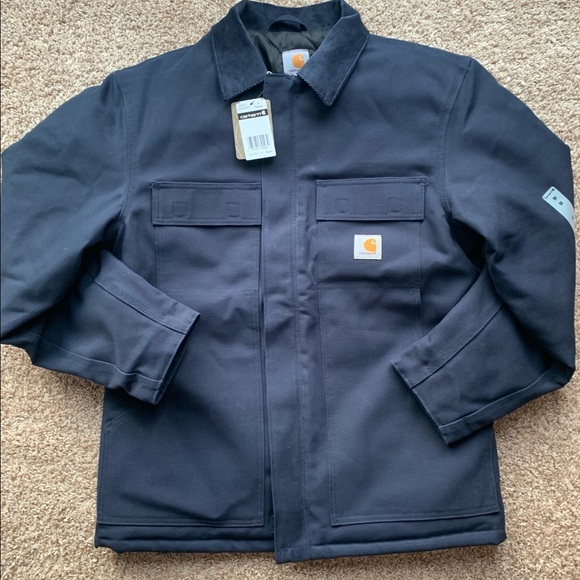 Carhartt Other - NWT Carhartt C003 Loose Fit Firm Duck Insulated Traditional Coat, Navy, Medium
